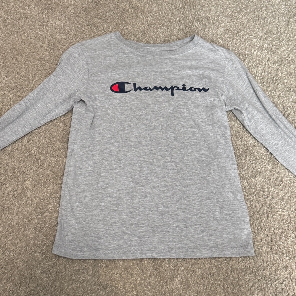 Champion Kids Heather Gray Long Sleeve Tee